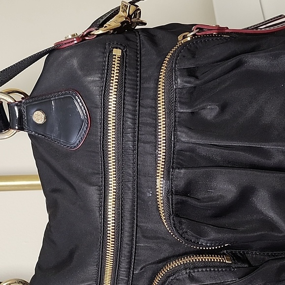 MZ WALLACE Belle Bedford Nylon Tote Handbag Medium Size Purse Zippers Black - Picture 3 of 16